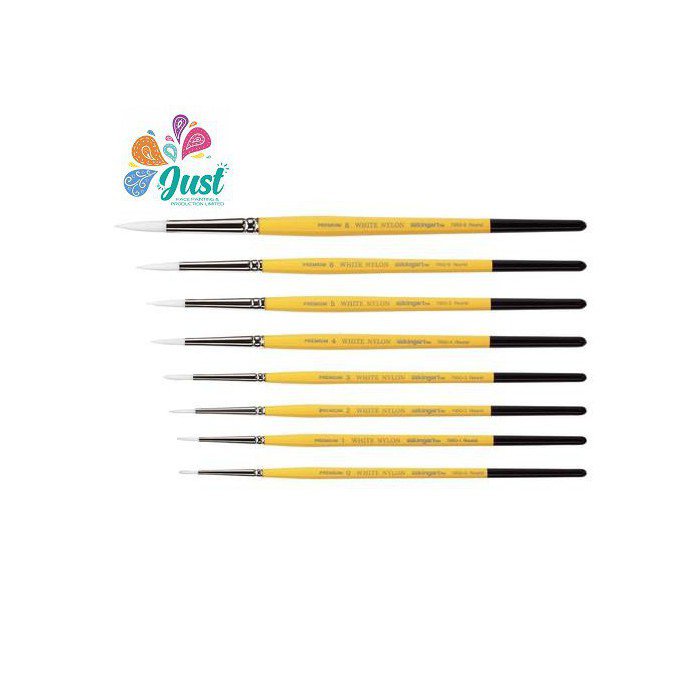 KingArt - Premium White Nylon 7950 Series Round Artist Brushes