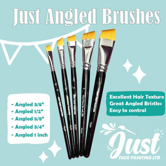 Just Angled Brushes (1pc / set of 5 pcs) - 3/8, 1/2, 5/8, 3/4, 1 inch