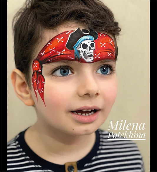 Milena Stencils D38 Pirate Skull (Two pieces) - Halloween