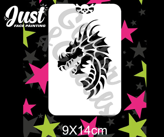 Glitter & Ghouls Stencils - Dragon for Airbrush