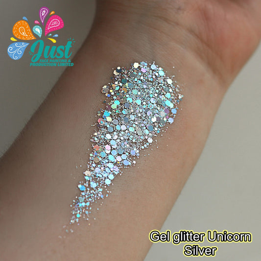 Unicorn Glitter - Gel glitter Unicorn Silver