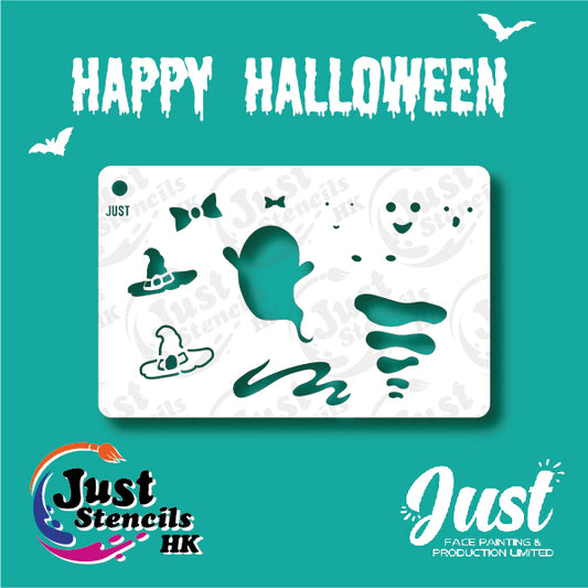 Just Stencils - Halloween Stencils - HA01 - Cutie Ghost (1 no / 9 nos per set)