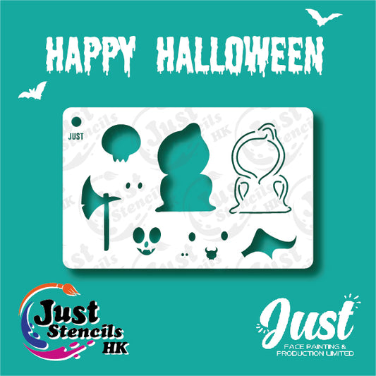 Just Stencils - Halloween Stencils - HA04 - Grim Reaper (1 no / 9 nos per set)