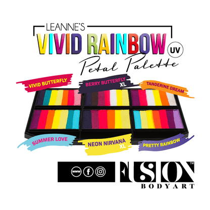 Fusion Spectrum Palette - LEANNE'S VIVID RAINBOW - PETAL PALETTE - NON Neon