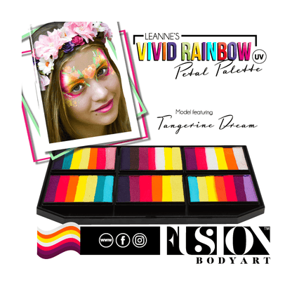 Fusion Spectrum Palette - LEANNE'S VIVID RAINBOW - PETAL PALETTE - NON Neon