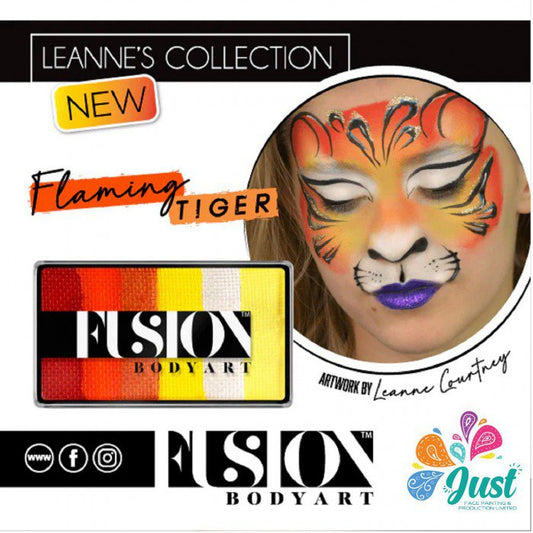 Fusion Rainbow Cake - Leanne's Face Painting Petal Cake | Leanne's Flaming Tiger