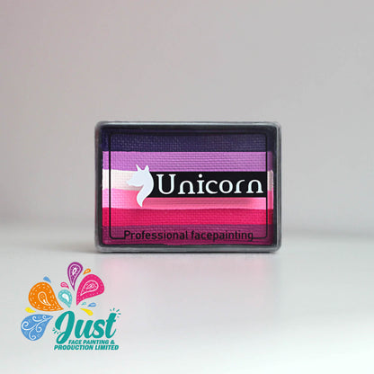 Unicorn Split Cake 30g - Аквагрим Unicorn Face Painting Lilac Flowers