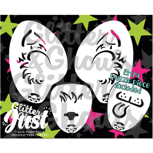 Glitter & Ghouls Stencils - Mask set puppy