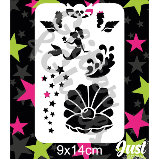 Glitter & Ghouls Stencils - Mermaid design set