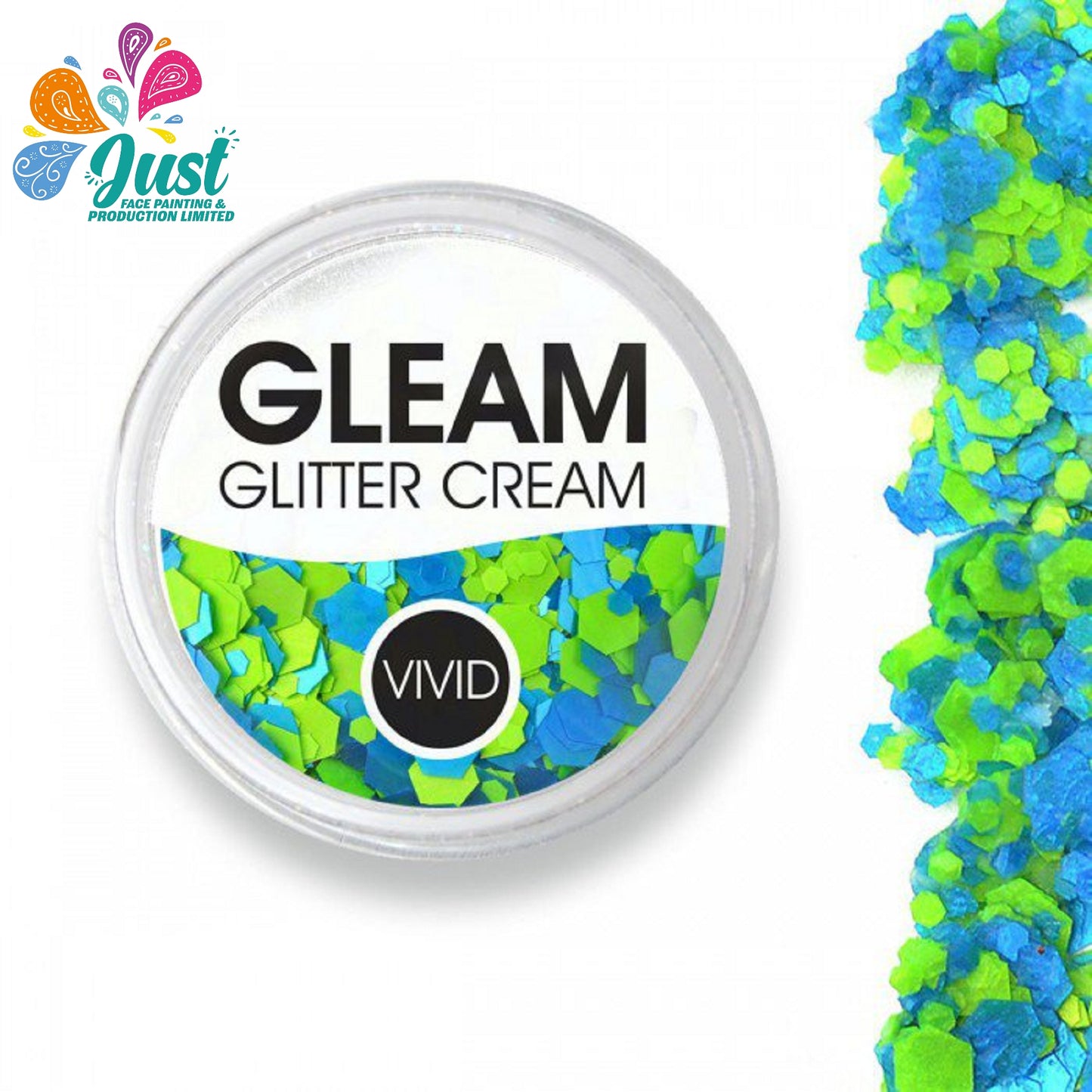 Vivid Glitter Glitter Cream - Nu-Ocean - Gleam Chunky Glitter Cream (10g /Stackable Jar)