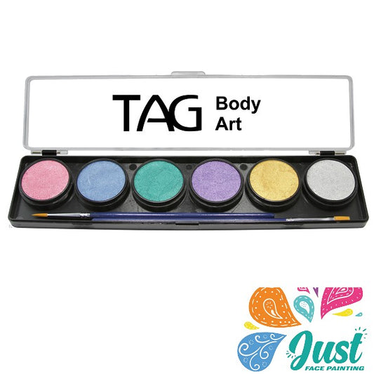 TAG Body Art - FACE AND BODY PAINT PALETTE 6 X 10G - PEARL COLOUR