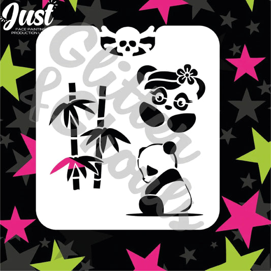 Glitter & Ghouls Stencils - Panda Stencil