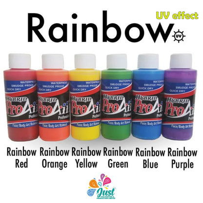 Waterproof - ProAiir Hybrid - Rainbow ( 2oz , 6 pack) / (2oz, 1 pc) UV effect
