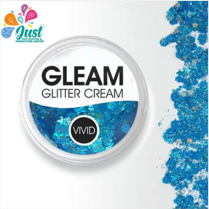 Vivid Glitter Glitter Cream - Sapphire Splendor - Gleam Chunky Glitter Cream (10g/Base)