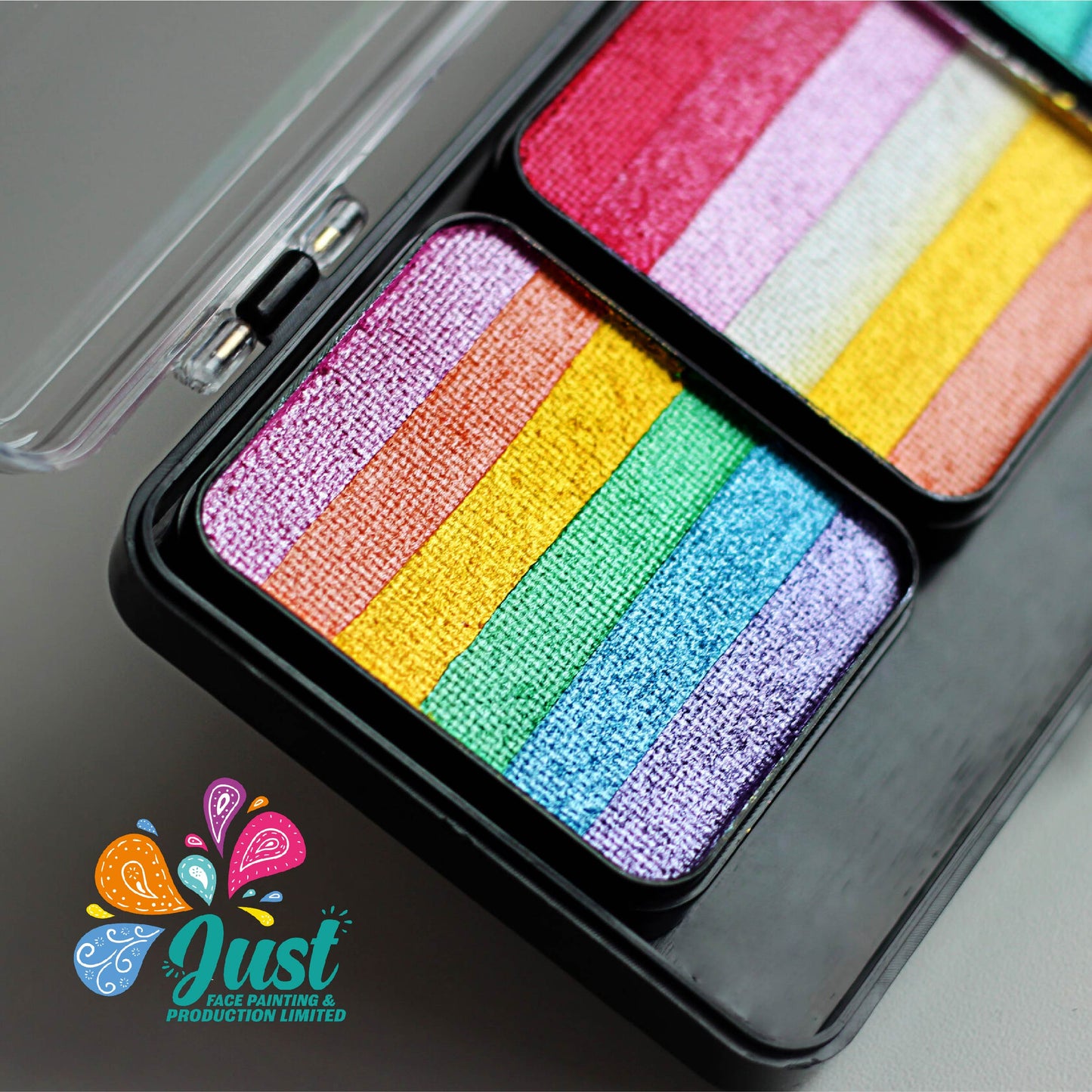 Unicorn  Sponge Rainbow Cake Palette - Аквагрим Unicorn Face Painting - "Shimmer Paradise" (for sponge) 5*25 gr