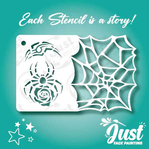 Just Stencils - Spider in web