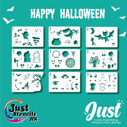 Just Stencils - Halloween Stencils - HA05 - Sweet Skull (1 no / 9 nos per set)