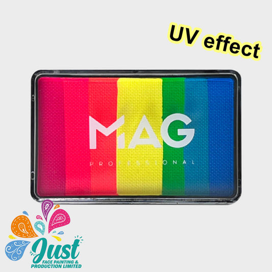 MAG Face Painting - Aquagrim MAG Split cake - Split cake MAG 50 gr Contrasty Rainbow (UV effect)