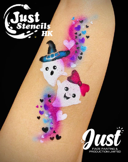 Just Stencils - Halloween Stencils - HA01 - Cutie Ghost (1 no / 9 nos per set)