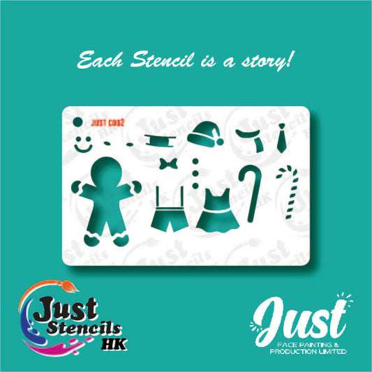 Just Stencils - C002 Christmas Gingerbread Man party