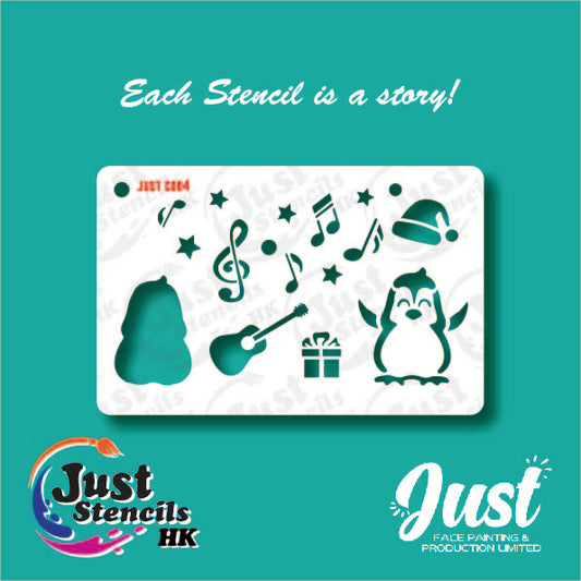 Just Stencils - C004 Christmas Dancing Penguin