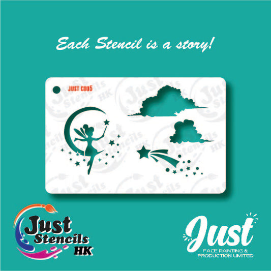 Just Stencils - C005 Christmas Fairy in the Moon