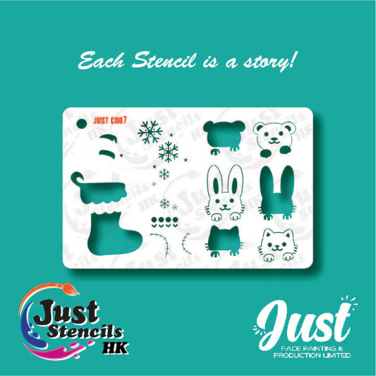 Just Stencils - C007 Christmas Stocking with friends