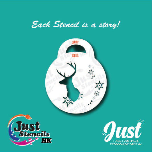 Just Stencils - C011 Christmas Snowy Deer